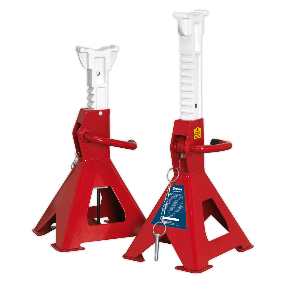 Sealey Easy Action Ratchet Axle Stands 3 Tonne Capacity/Stand - Pair AAS3000