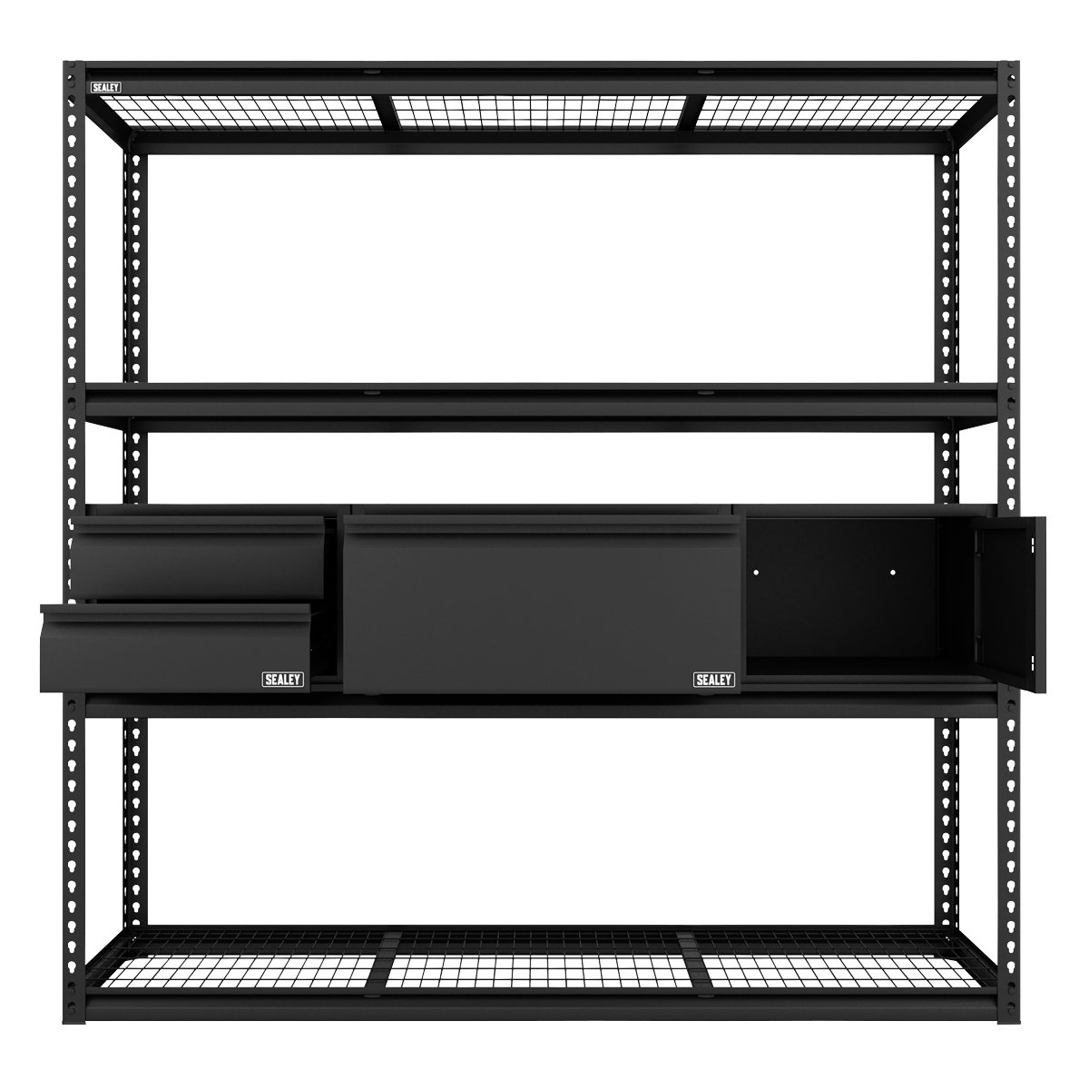 Sealey Heavy-Duty Modular Racking Kit With 3 Storage Units Heavy Duty APMRCOMBO1