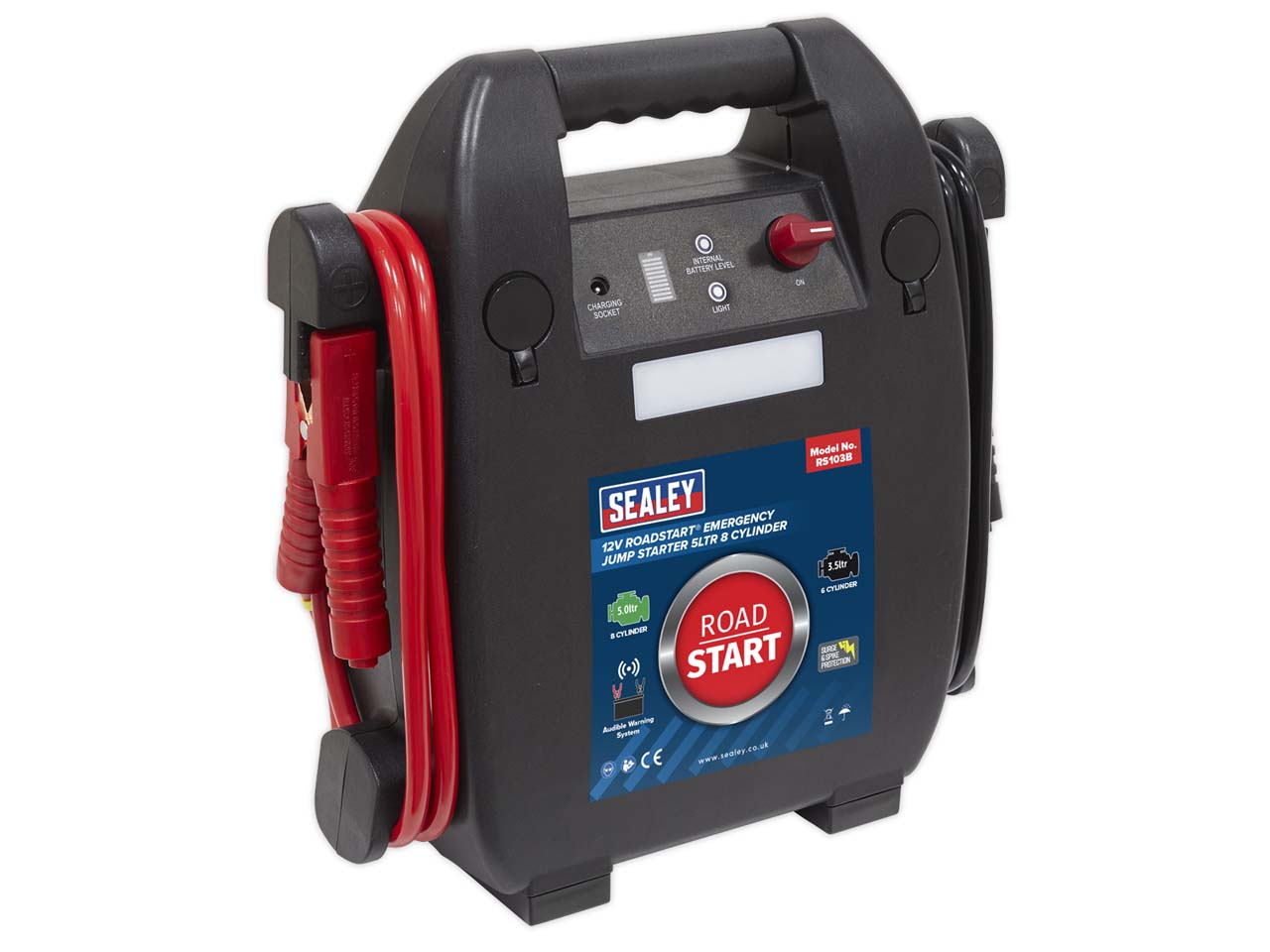 Sealey 700A RoadStart Emergency Jump Starter 12V For 5L 8 Cylinder Cars RS103B