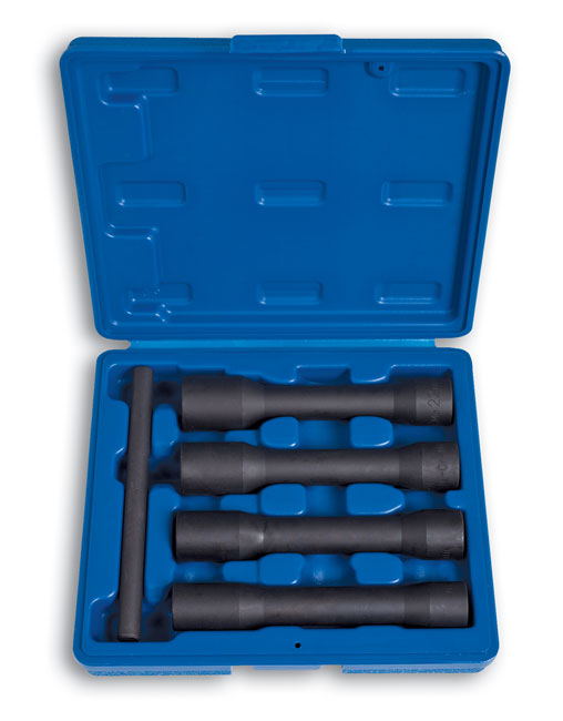 LASER 3939 Wheel Nut Remover 150 mm 4-Piece Set Chrome Molybdenum Deep Socket