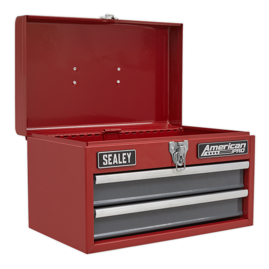 Sealey Tool Box 2 Drawers Ball Bearing Slides Organiser Storage Garage AP2602BB