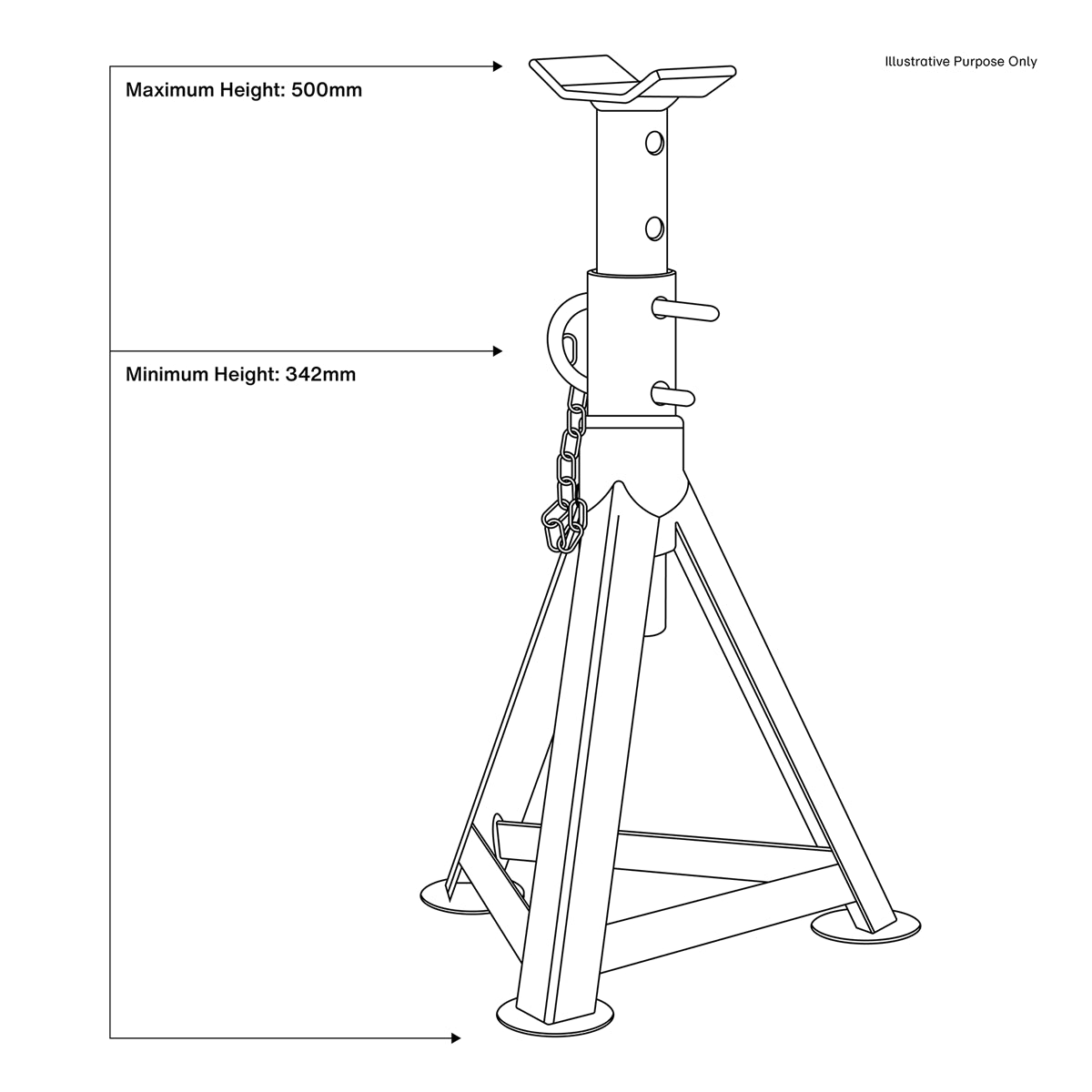 Sealey Load Axle Stands 2.5 Tonne Capacity per Stand 5 Tonne per Pair AS2500