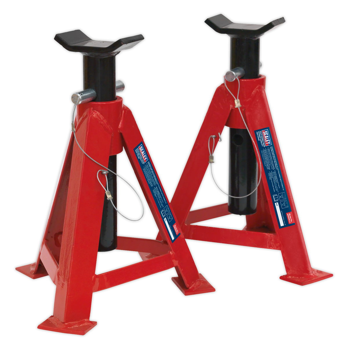 Sealey Load Axle Stands 5 Tonne Capacity per Stand 10 Tonne per Pair Red AS5000