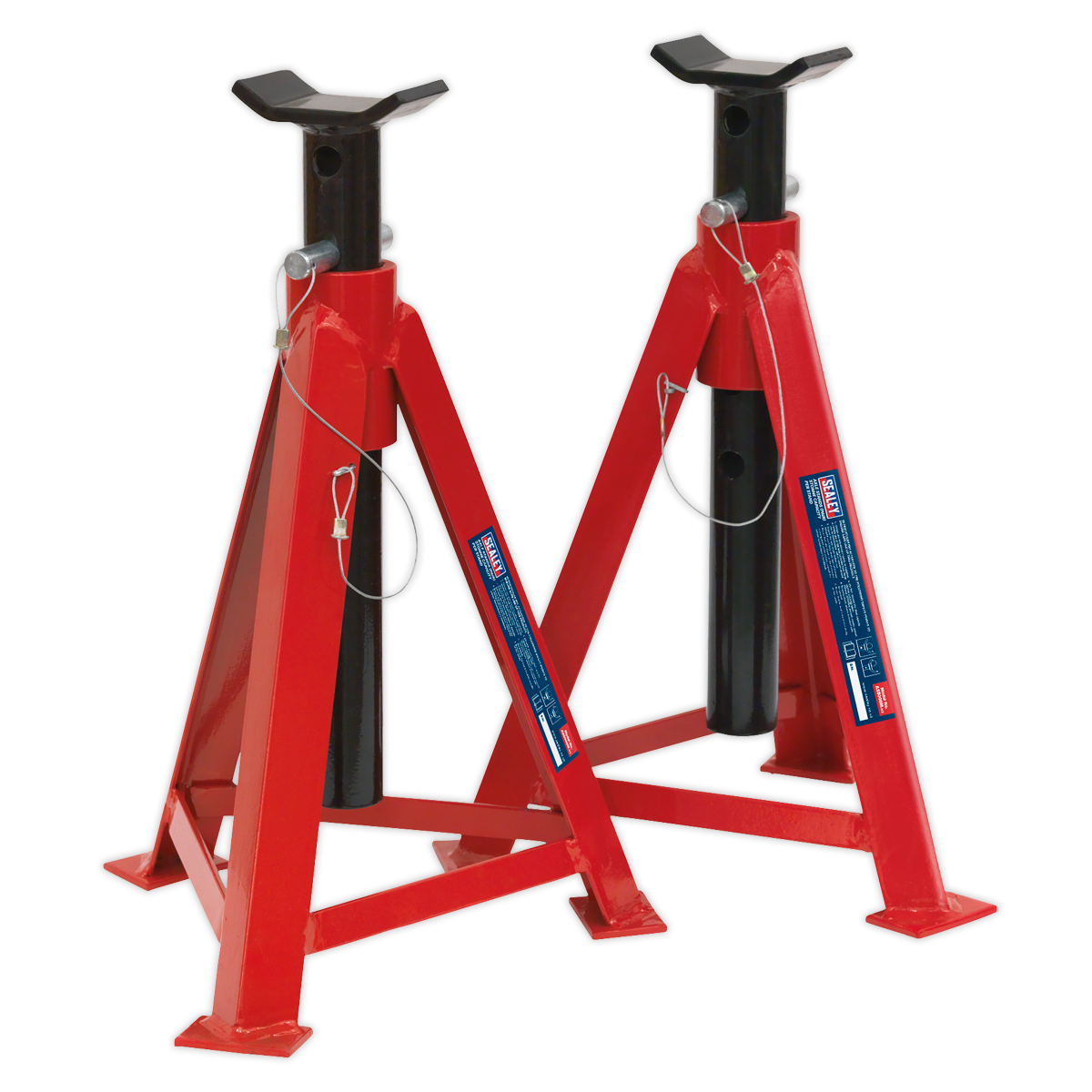 Sealey Axle Stands 5 Tonne Cap per Stand 10 Tonne per Pair Medium Height AS5000M
