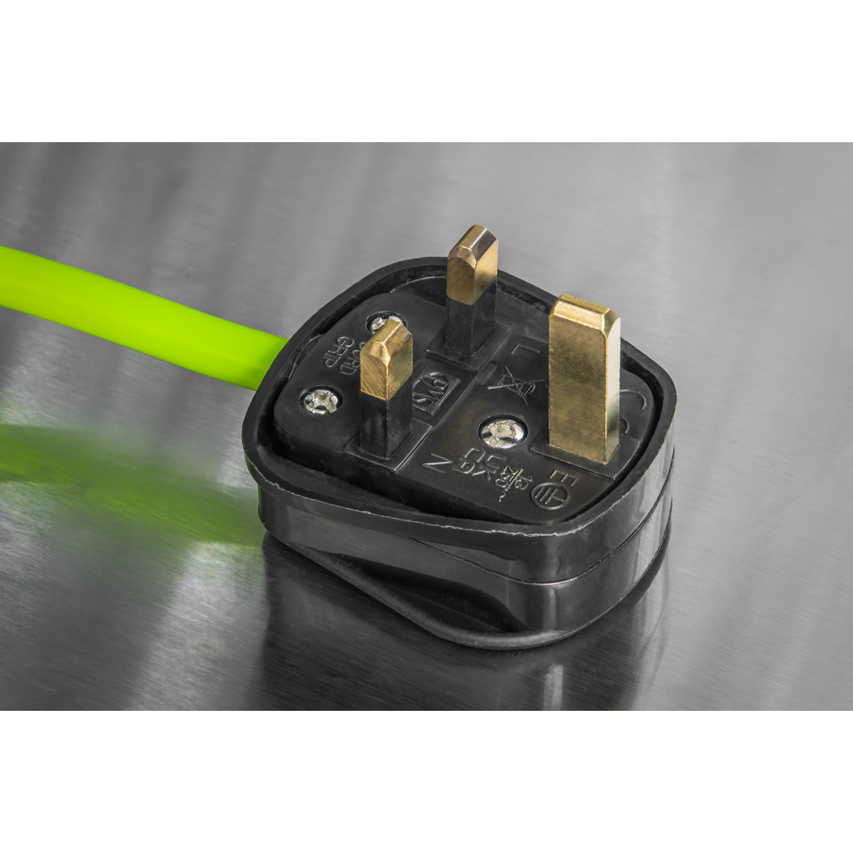 Sealey Cable Reel With Thermal Trip 4x 230V Sockets 25m Portable Durable Green