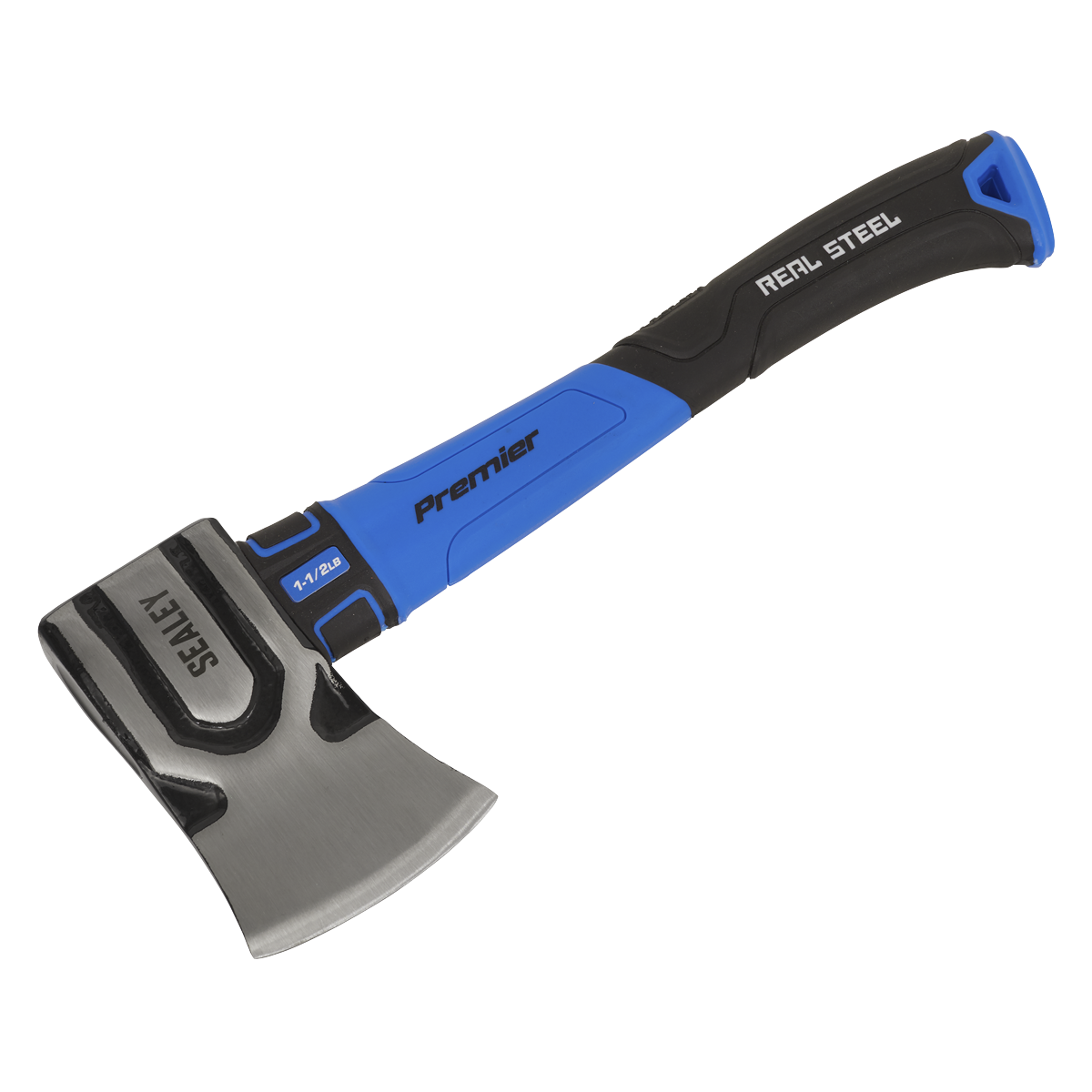 Sealey 1.5LB Hand Axe Drop Forged Carbon Steel Tool With Fibreglass Shaft AXG98