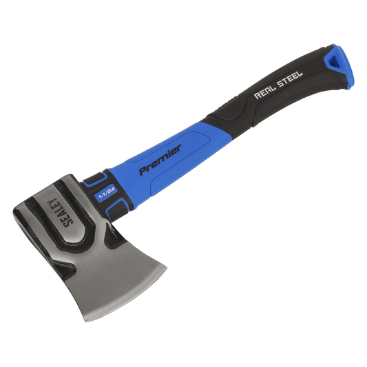 Sealey 1.5LB Hand Axe Drop Forged Carbon Steel Tool With Fibreglass Shaft AXG98