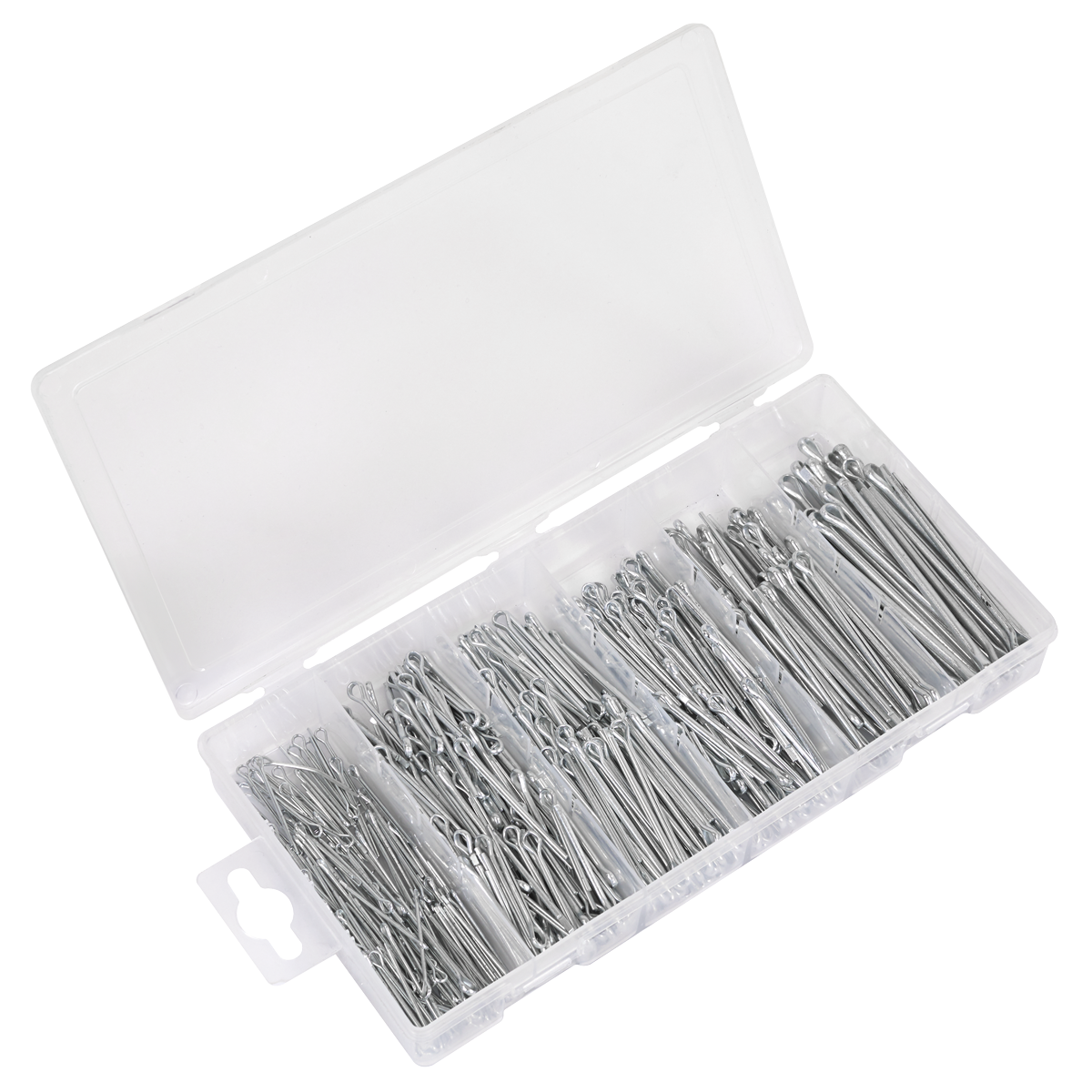 Sealey Split Pin Assortment 555 Pieces Small Sizes Imperial & Metric AB001SP