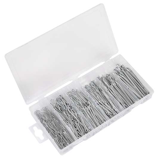 Sealey Split Pin Assortment 555 Pieces Small Sizes Imperial & Metric AB001SP