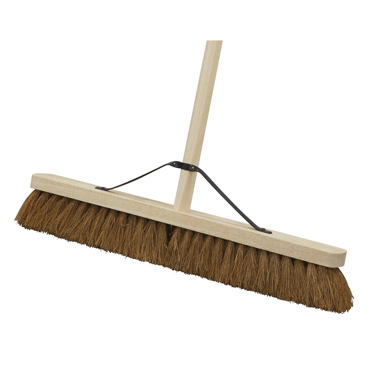 Sealey Broom 24" 600mm Soft Coco Bristle For Indoor & Outdoor Sweeping BM24S