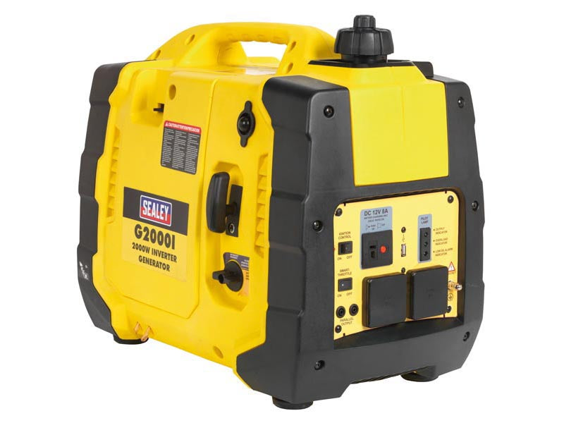 Sealey 2000W Inverter Generator 230V 4-Stroke Engine Lightweight Portable G2000I