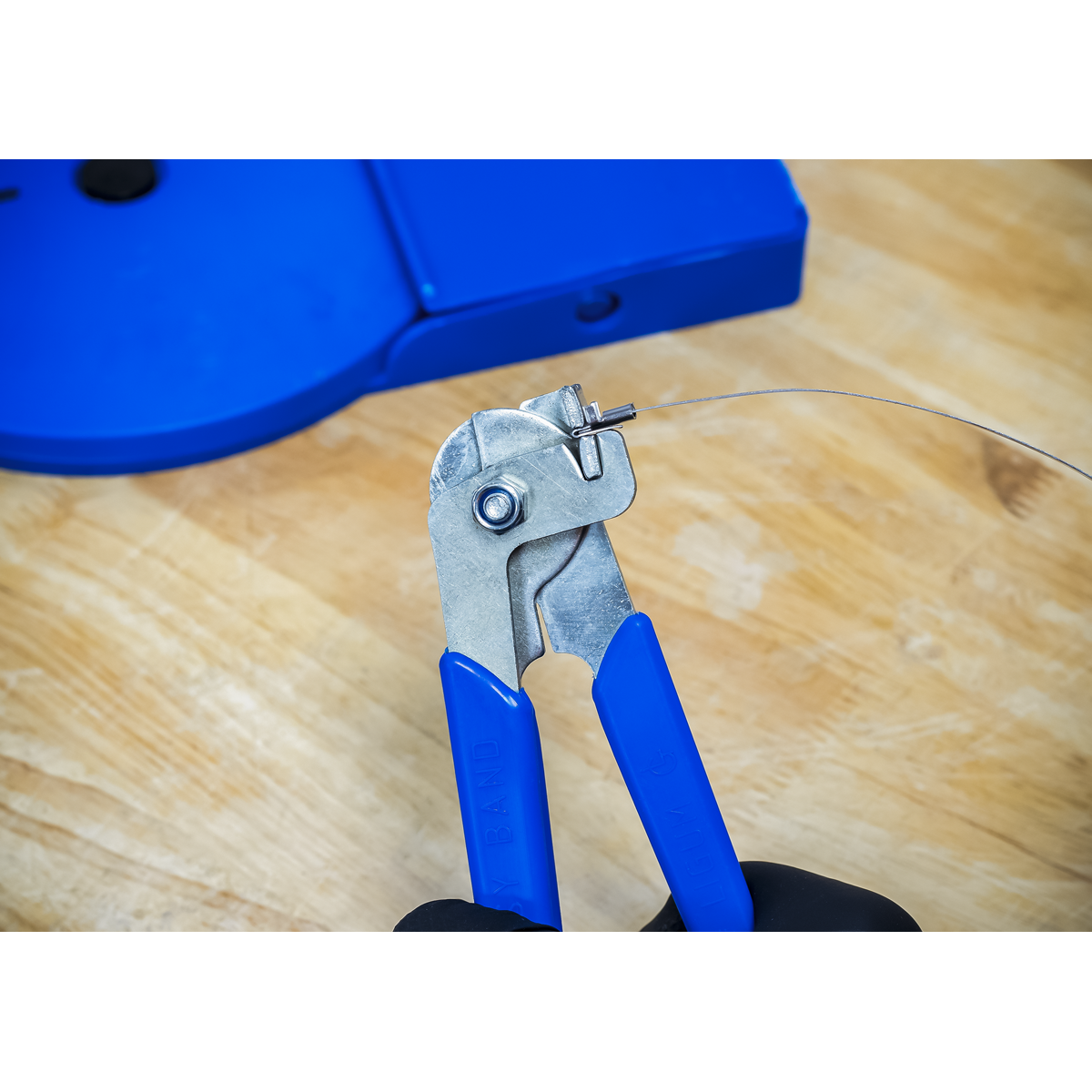 Sealey CVJ Boot Universal Clamp Kit + Dispenser Case & 56m Banding - Blue BSL102