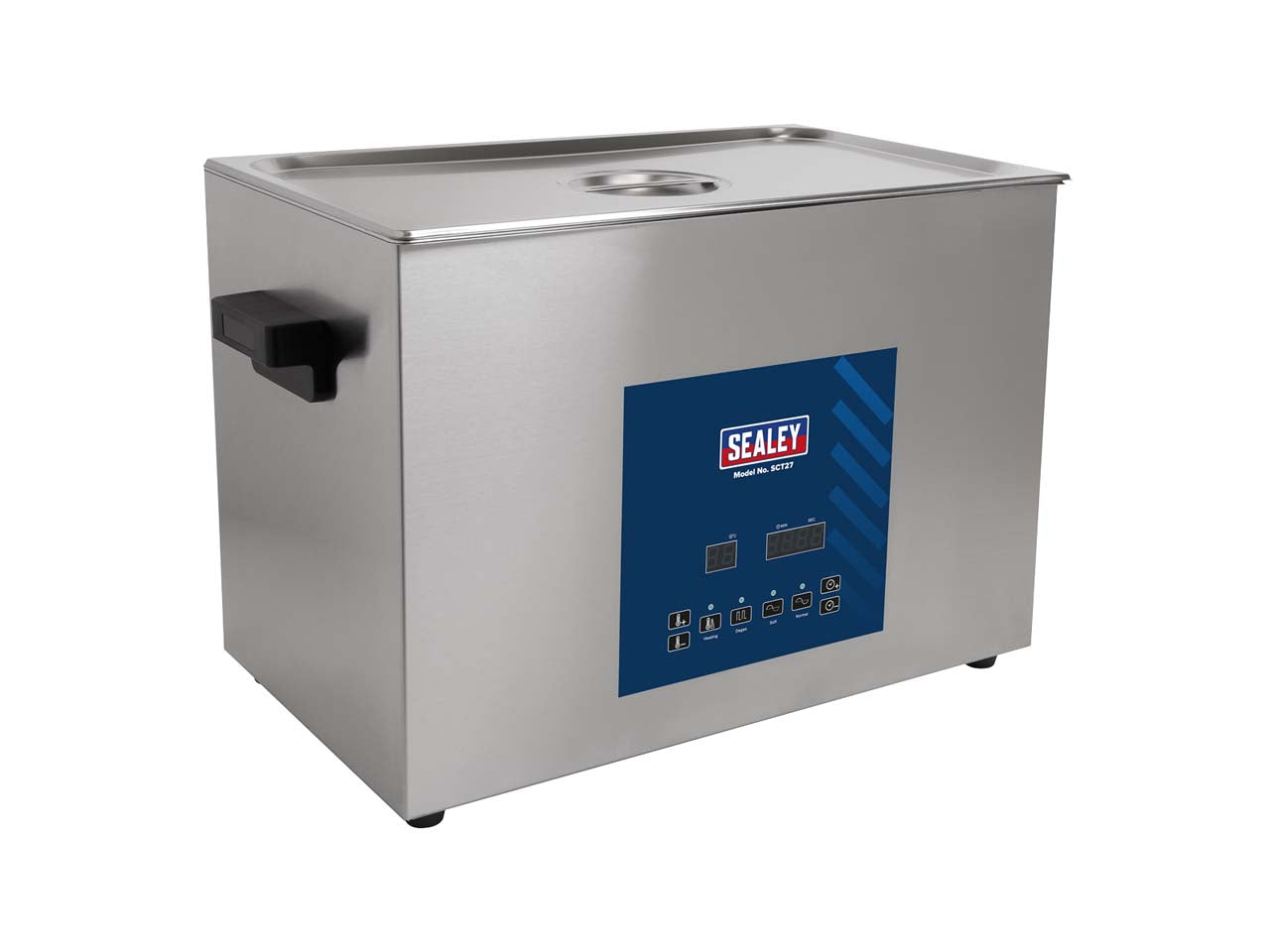 Sealey Ultrasonic Parts Cleaning Tank 27L LED Display Temperature Control SCT27
