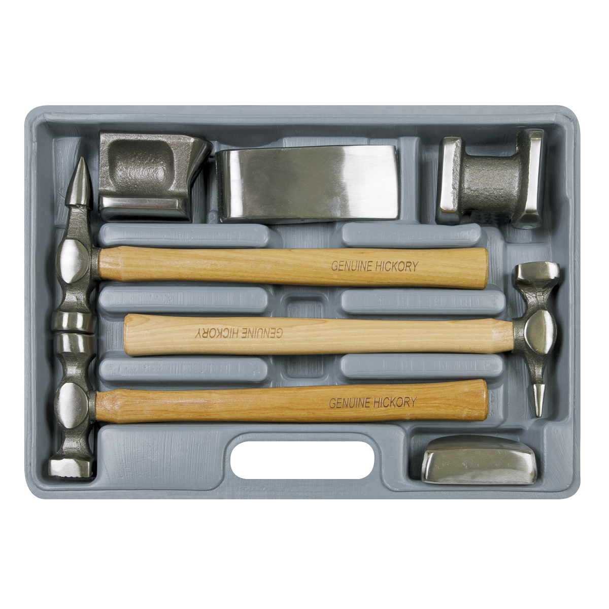 Sealey Drop-Forged Panel Beating Set With Hickory Shafts 7 Pieces CB507