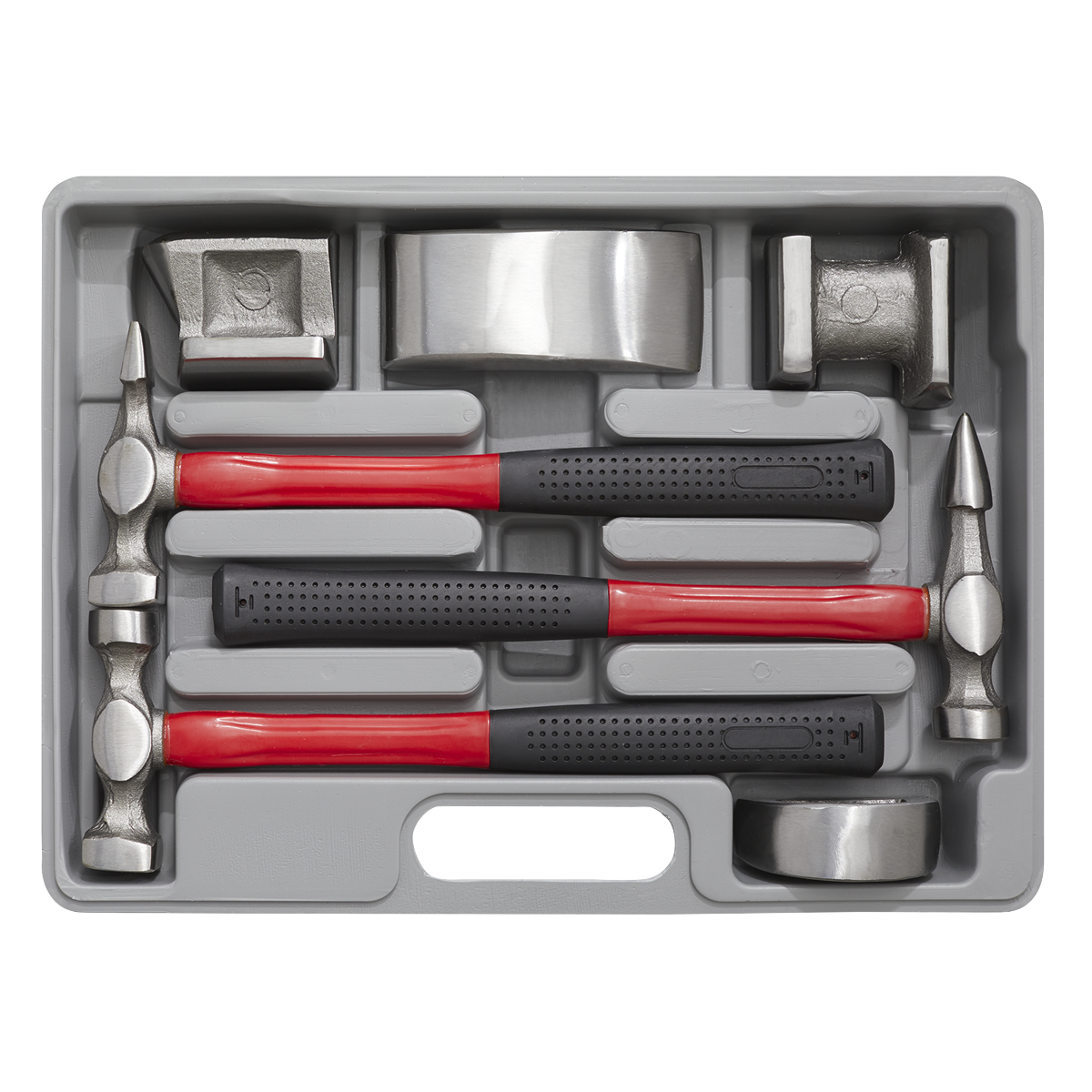 Sealey Drop-Forged Panel Beating Set With Fibreglass Shafts 7 Pieces CB707
