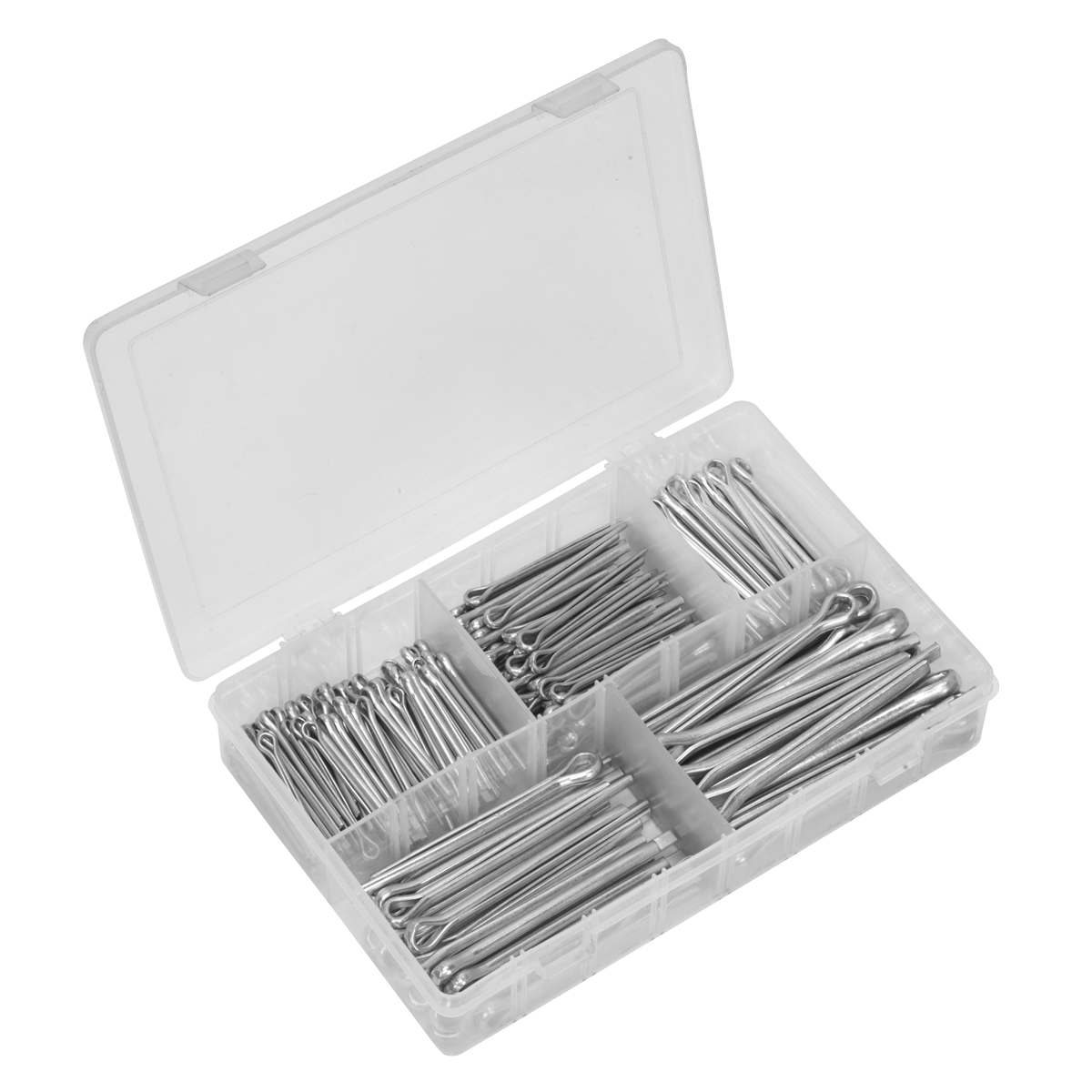 Sealey Split Pin Assortment 230 Pieces Large Sizes Imperial & Metric AB003SP
