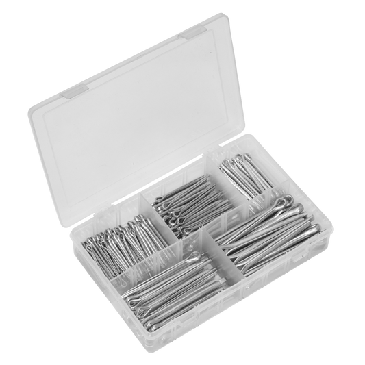 Sealey Split Pin Assortment 230 Pieces Large Sizes Imperial & Metric AB003SP