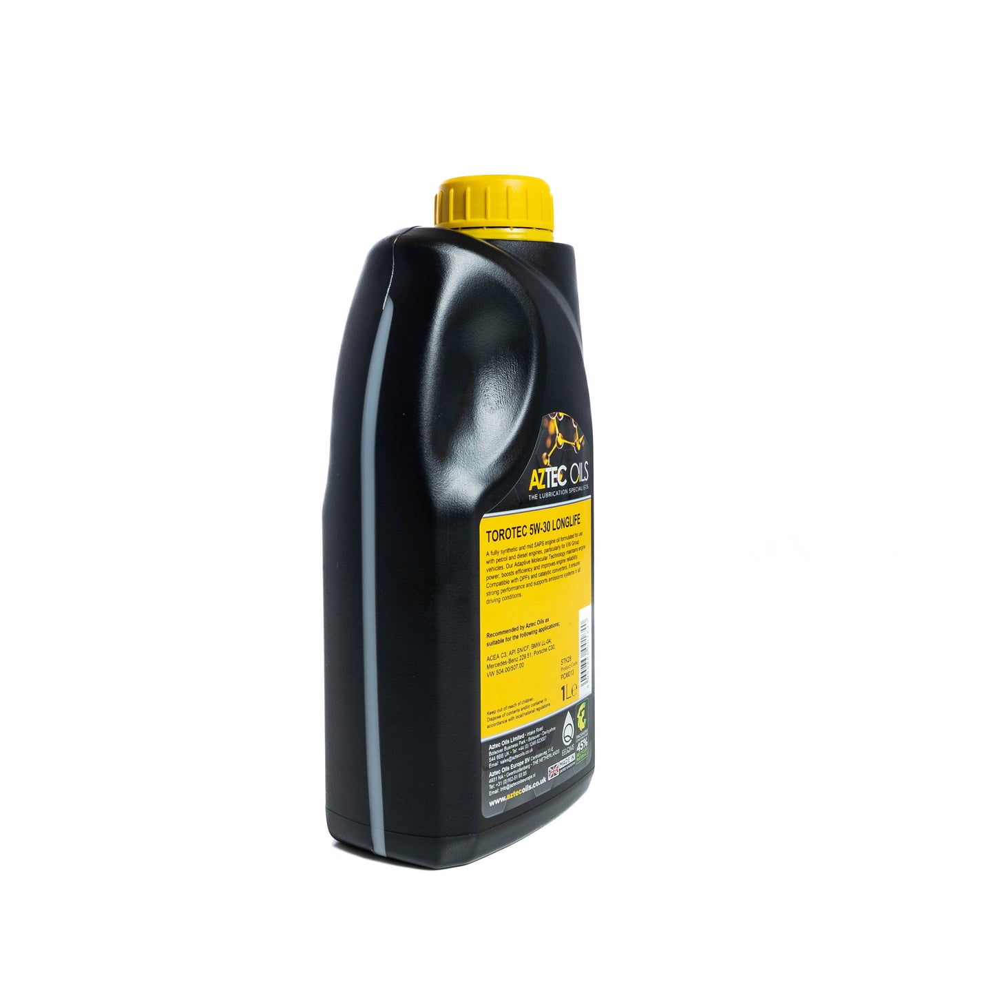 Engine Oil 1L TOROTEC 5W-30 Longlife Fully Synthetic Aztec Oils PCM013-S10