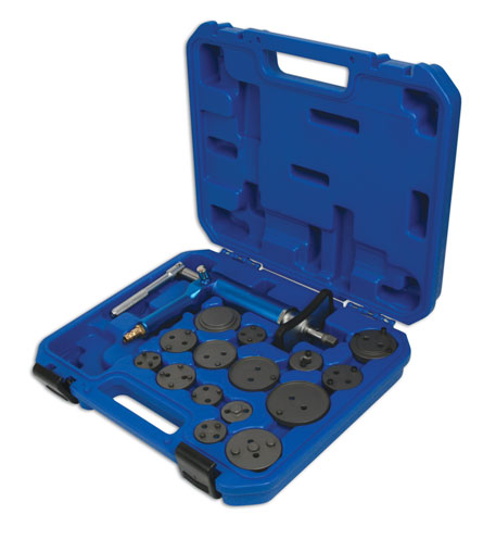LASER 3991 Pneumatic Brake Caliper Rewind Kit Steel 15pc 3/8" Drive Air Tool