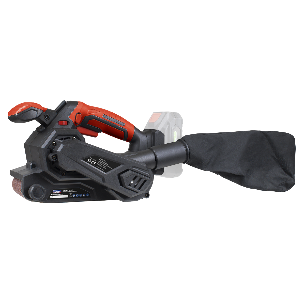 Sealey SV20 Series Cordless Belt Sander Kit 76mm 20V 2Ah 6-Speed CP20VBSKIT1