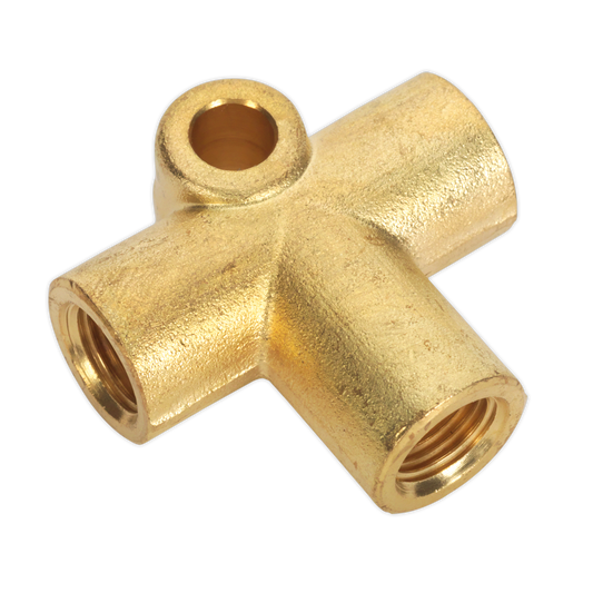 Sealey 3 Way Brake Tube Connector 3/16" M10 x 1mm Brake Pipe Fitting BC101003WAY
