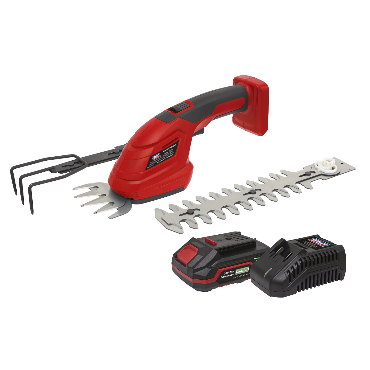 Sealey Cordless 3-in-1 Garden Tool Kit 20V 2Ah 4Ah 6Ah SV20 Series CP20VGT3KIT1