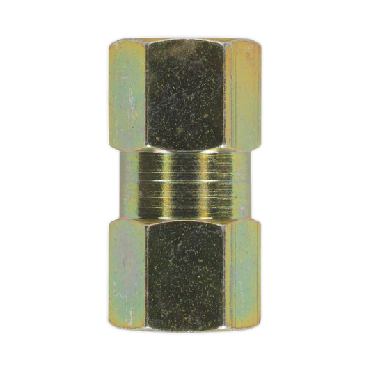 Sealey M10 x 1mm Brake Tube Connector Female To Female Pack Of 10 Yellow