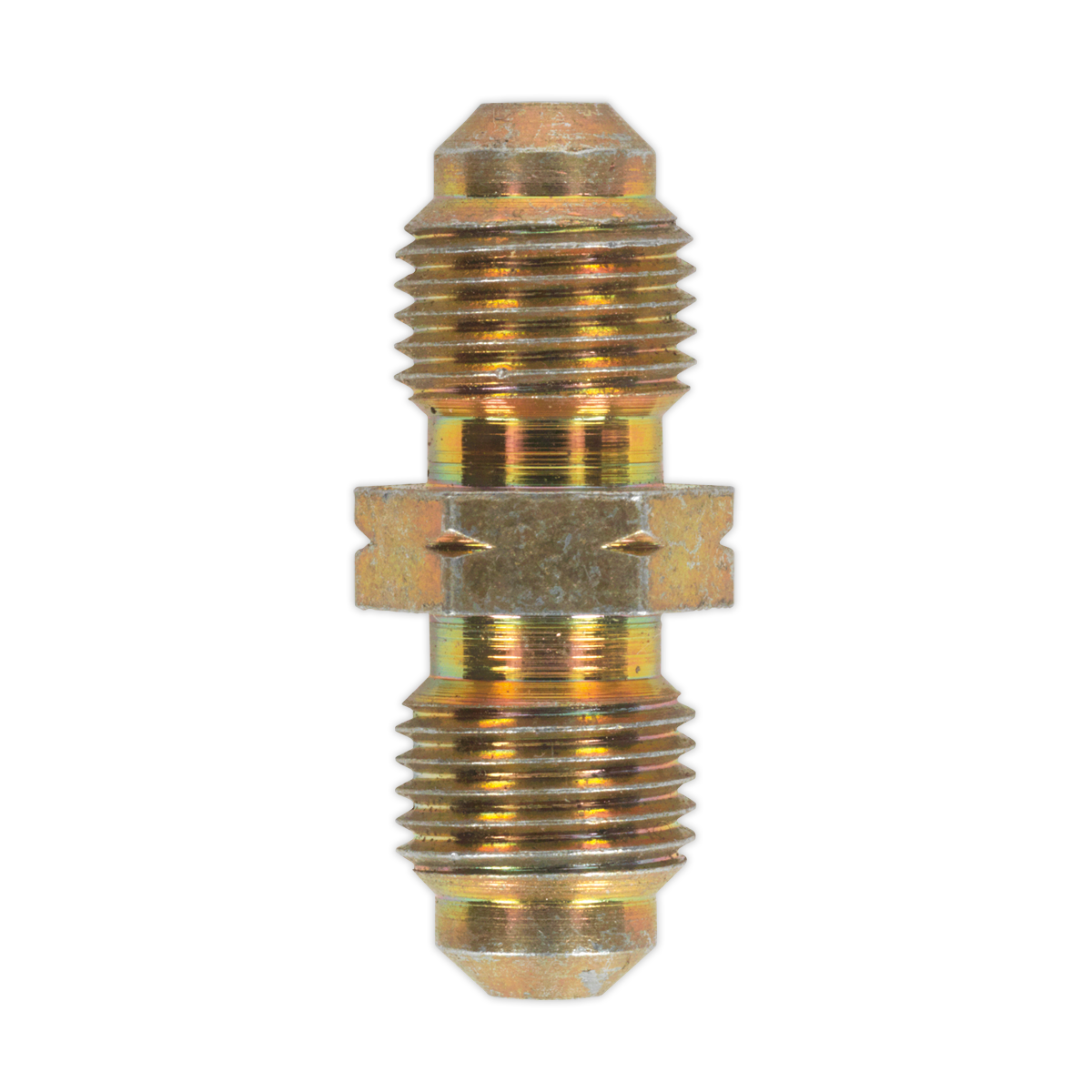 Sealey M10 x 1mm Brake Tube Connector Male To Male - Pack Of 10 - Yellow