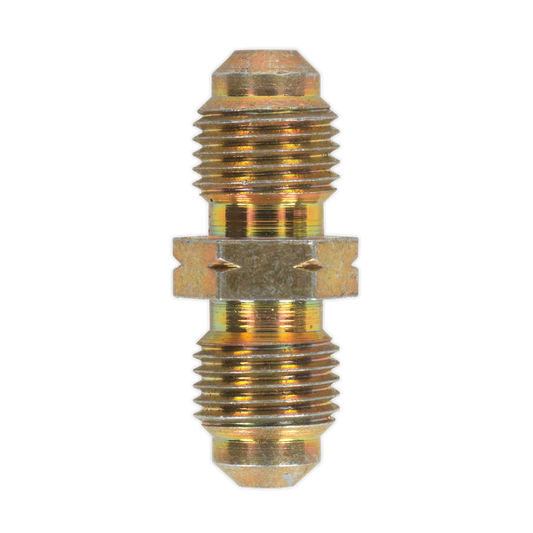 Sealey M10 x 1mm Brake Tube Connector Male To Male - Pack Of 10 - Yellow