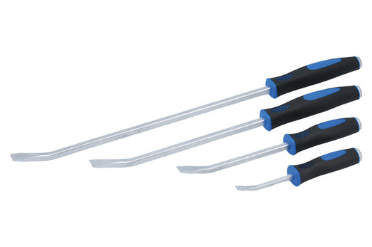 LASER 3994 4pc Pry Bar Set Chrome Vanadium Steel Mixed Sizes With Soft Grip