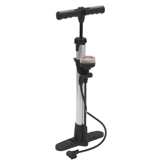 Sealey Workshop Pump With Chrome Plated Steel Upright Tube 0-160 PSI BC110