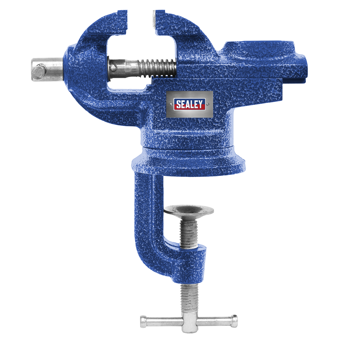 Sealey 50mm Portable Bench & Table Vice With 360° Swivel Base Blue CV50