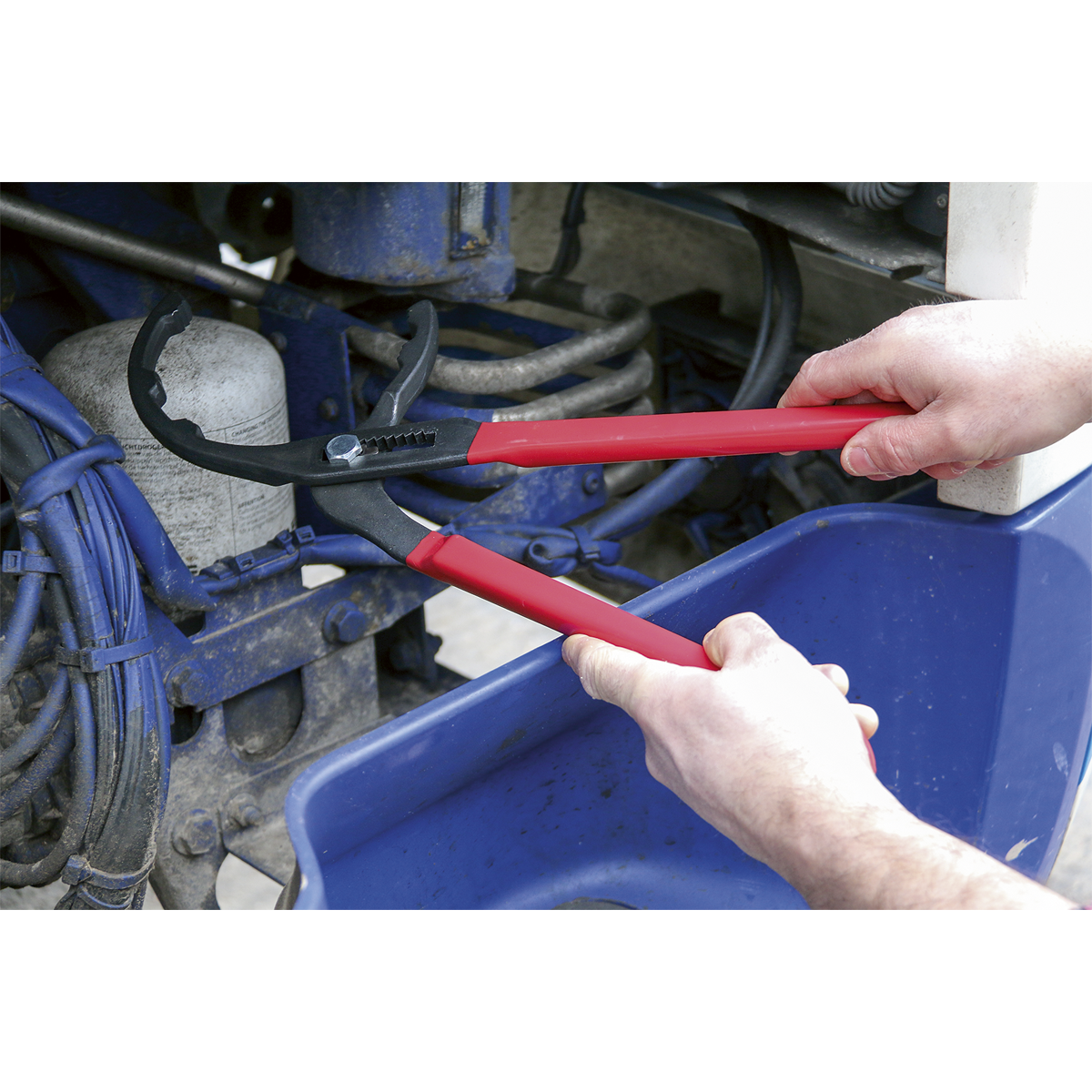 Sealey Oil Filter Pliers With Ratchet Joint Adjustable Head 95-178mm CV6412