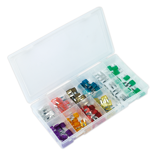 Sealey Automotive MINI Fuse Blade Assortment 100 Pcs 2A 3A 4A 5A 7.5A BCF100