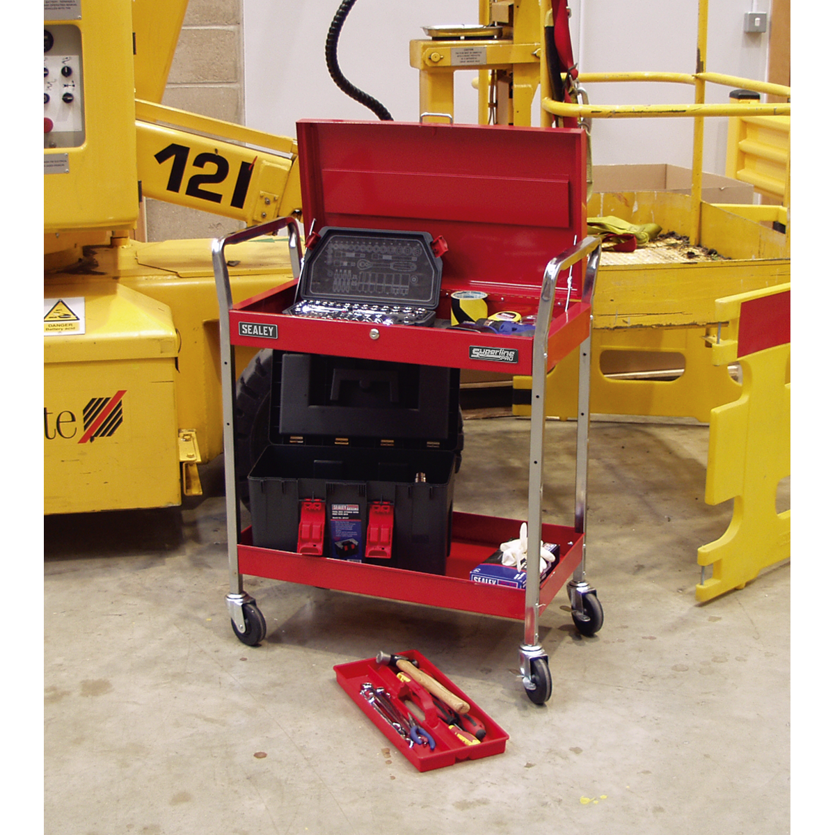 Sealey 2-Level Heavy Duty Tool Trolley With Lockable Top 815 x 410 x 985mm CX104
