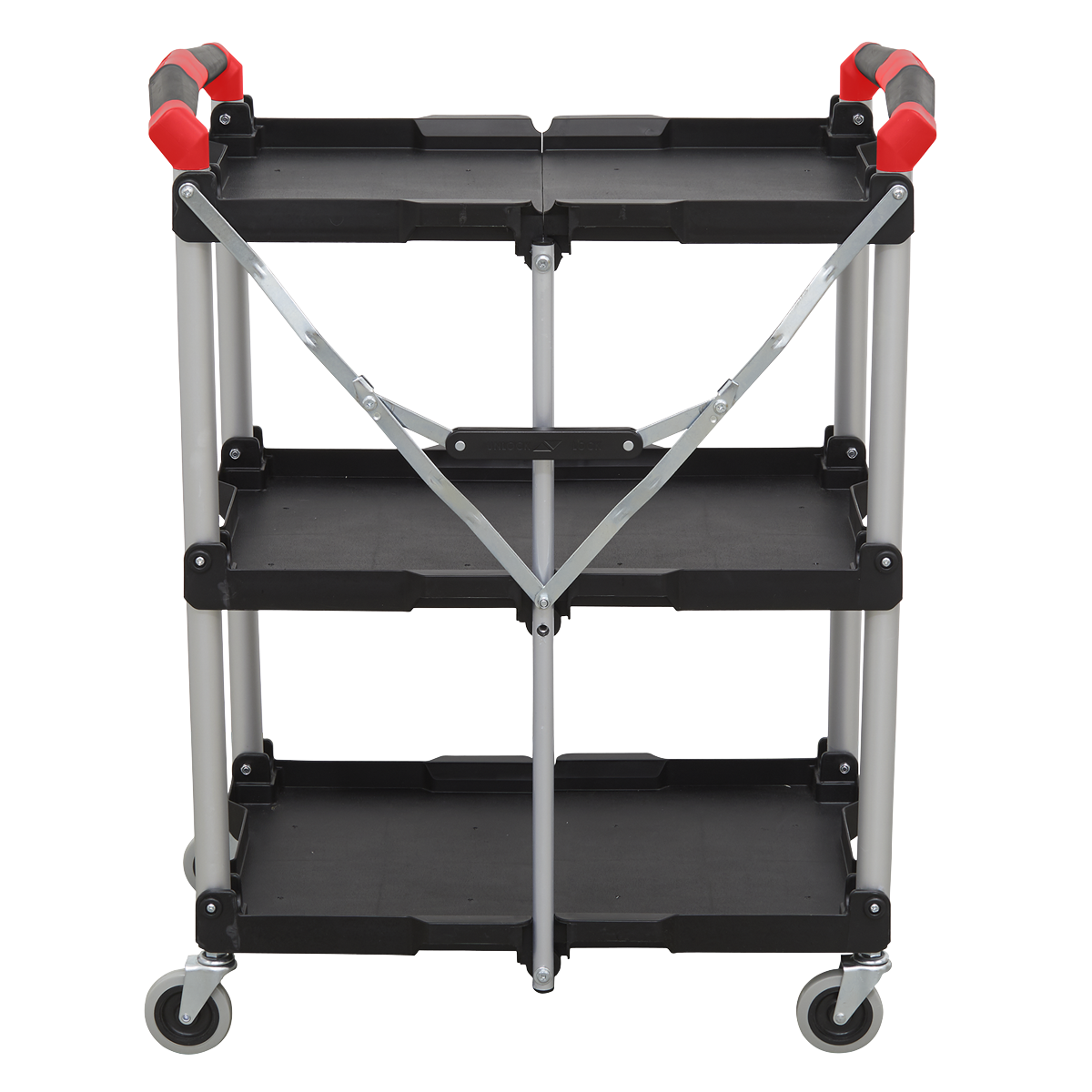 Sealey Folding Workshop Trolley Storage 3 Levels 25kg Capacity/Shelf CX314