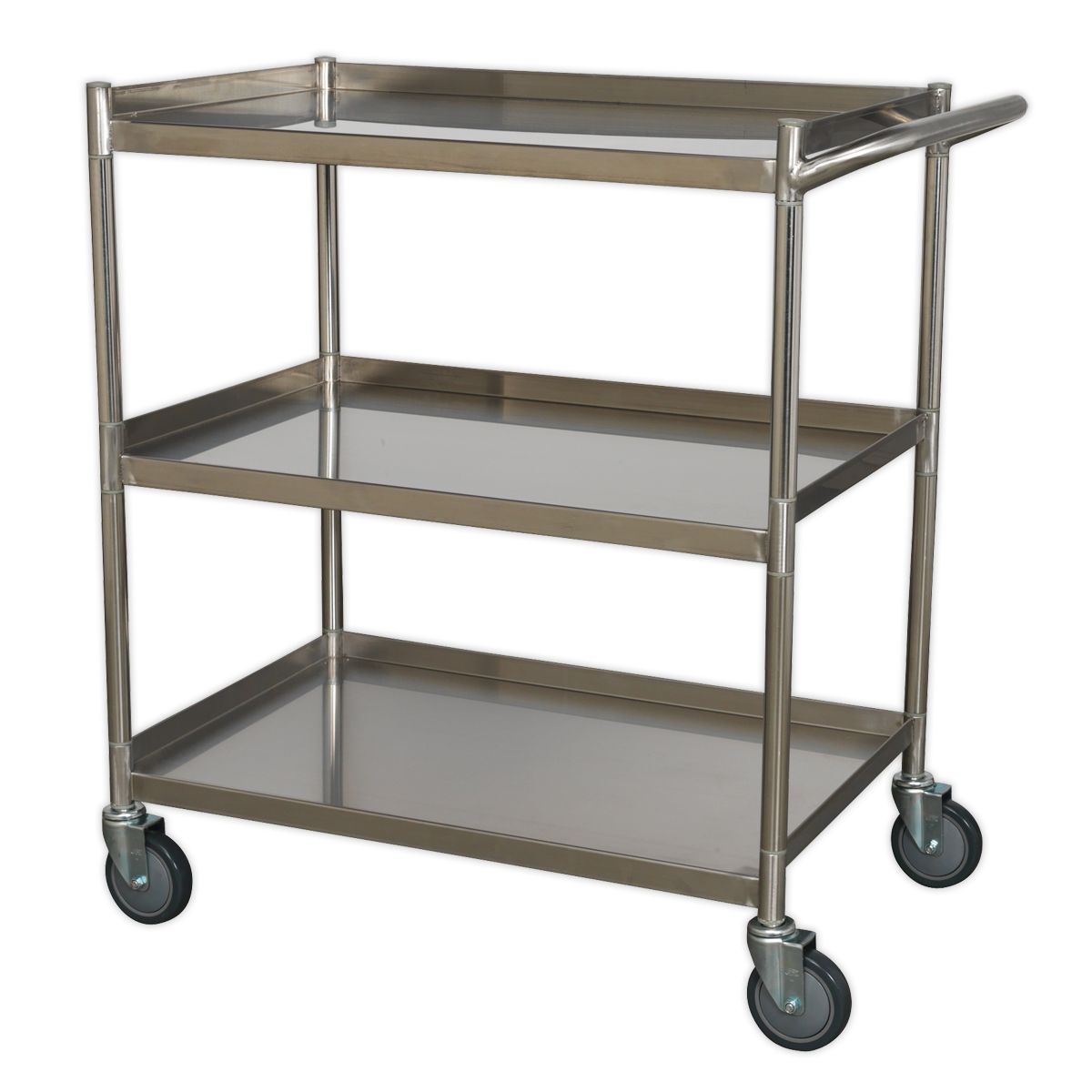 Sealey Workshop Trolley 3-Level Stainless Steel With Side Handle CX410SS