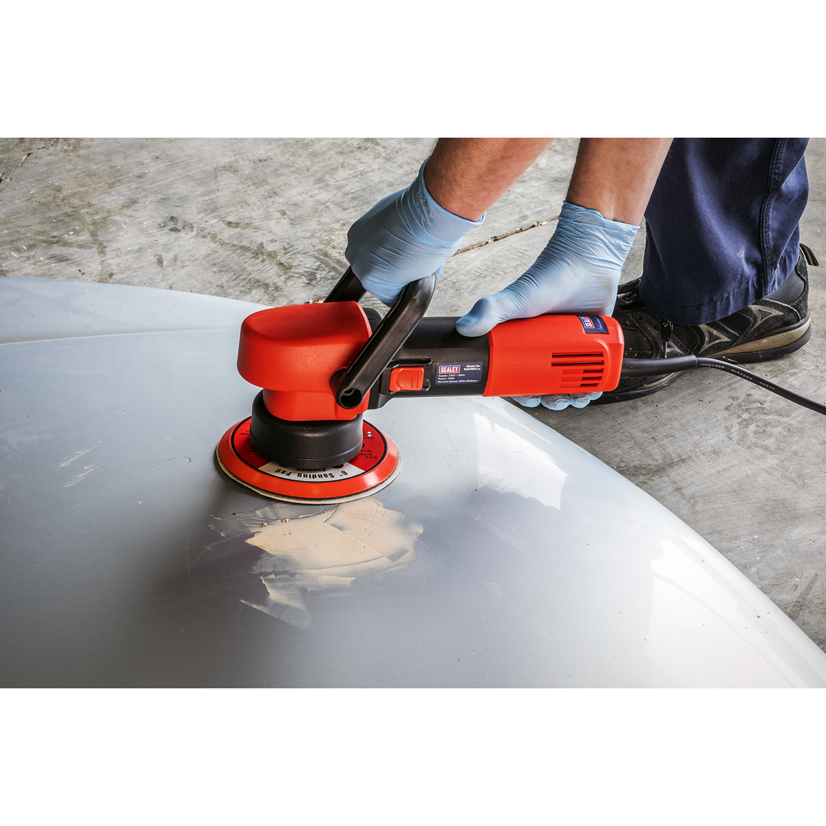 Sealey 240V 150mm Random Orbital Sander Variable Speed 2000-4600rpm DAS150T