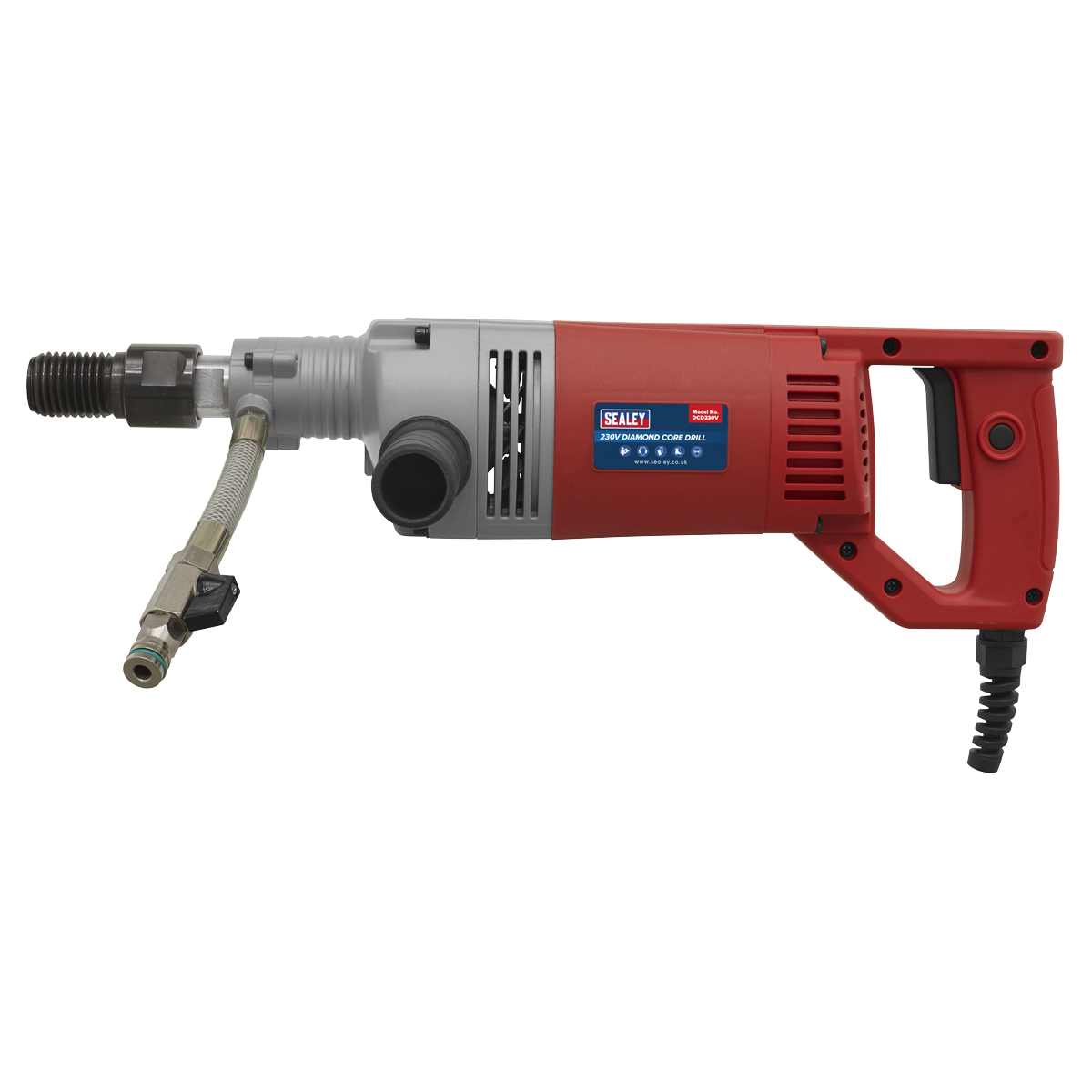 Sealey 230V Compact Lightweight Diamond Core Drill With Side Handles DCD230V