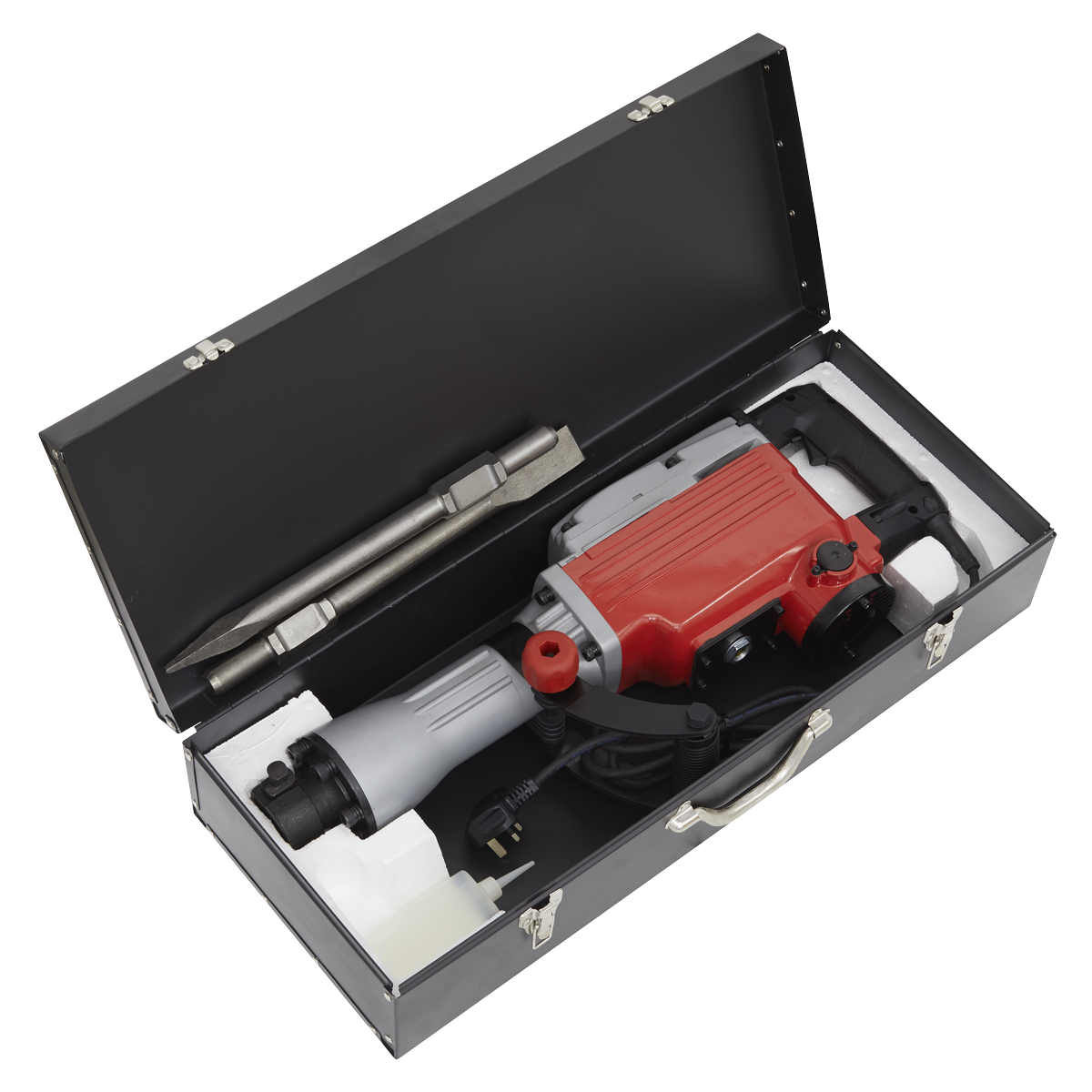 Sealey 240V 1600W HEX Demolition Hammer With Anti-Fatigue Trigger-Lock DHB1600