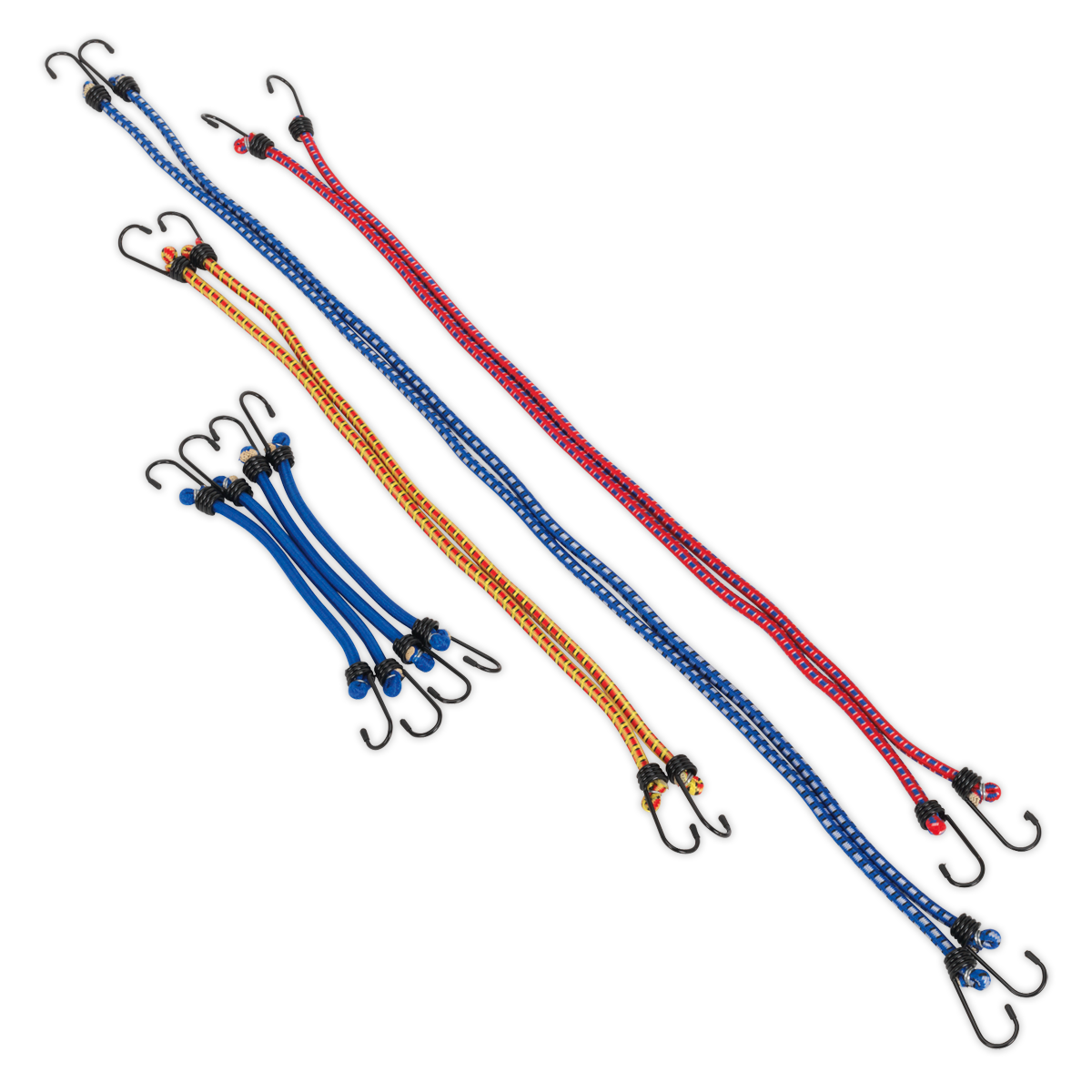 Sealey Elastic Cord Set For Workshop Garage Car Trailer Caravan 10 Pieces BCS10