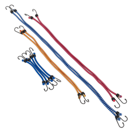 Sealey Elastic Cord Set For Workshop Garage Car Trailer Caravan 10 Pieces BCS10