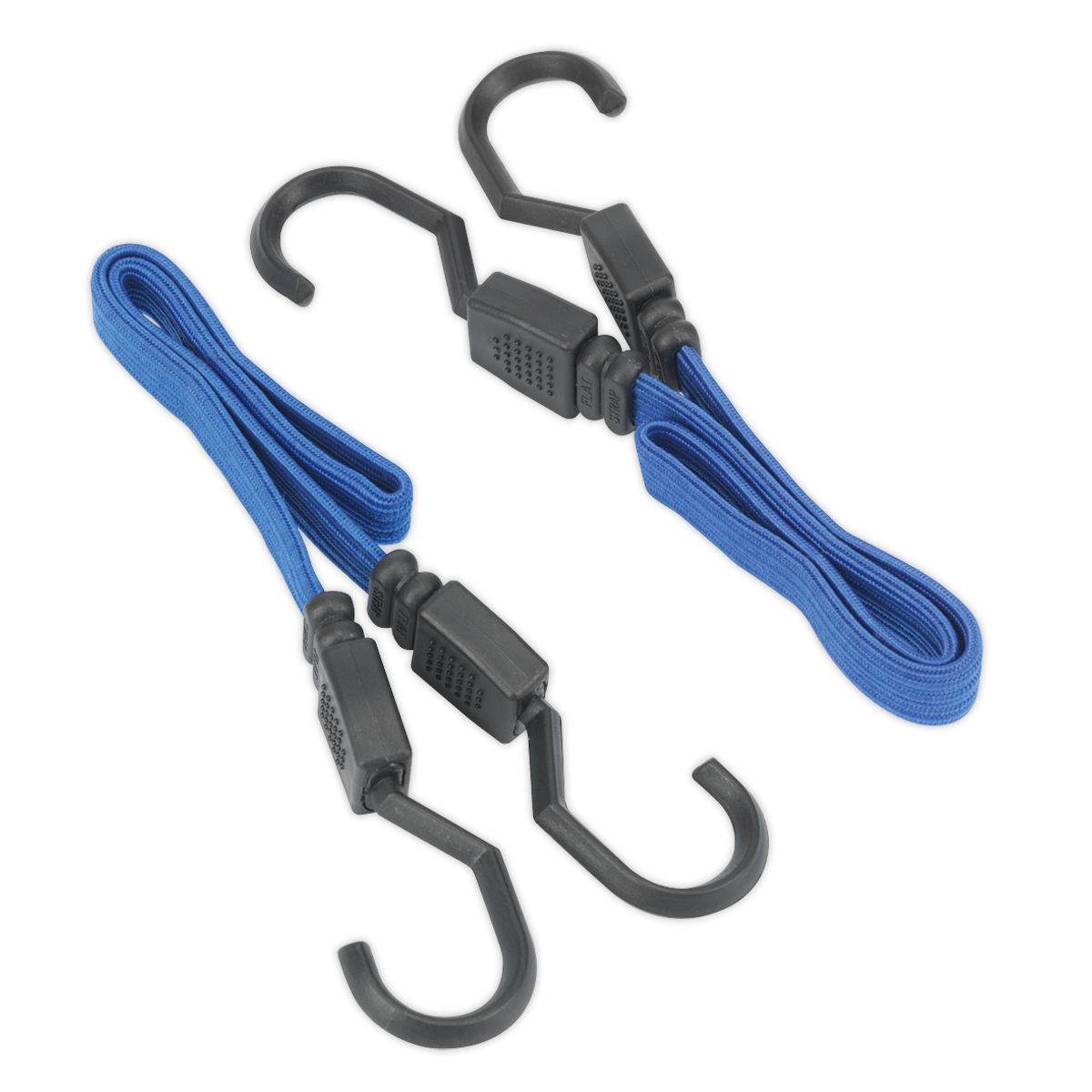 Sealey 460mm Flat Bungee Cord Set With Heavy Duty Steel Hooks 2pc BCS15