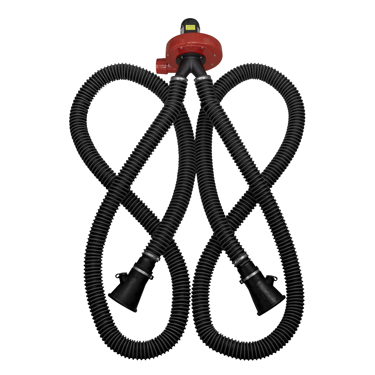 Sealey Exhaust Fume Extraction System 230V - 370W - Twin Duct Red/Black EFS102