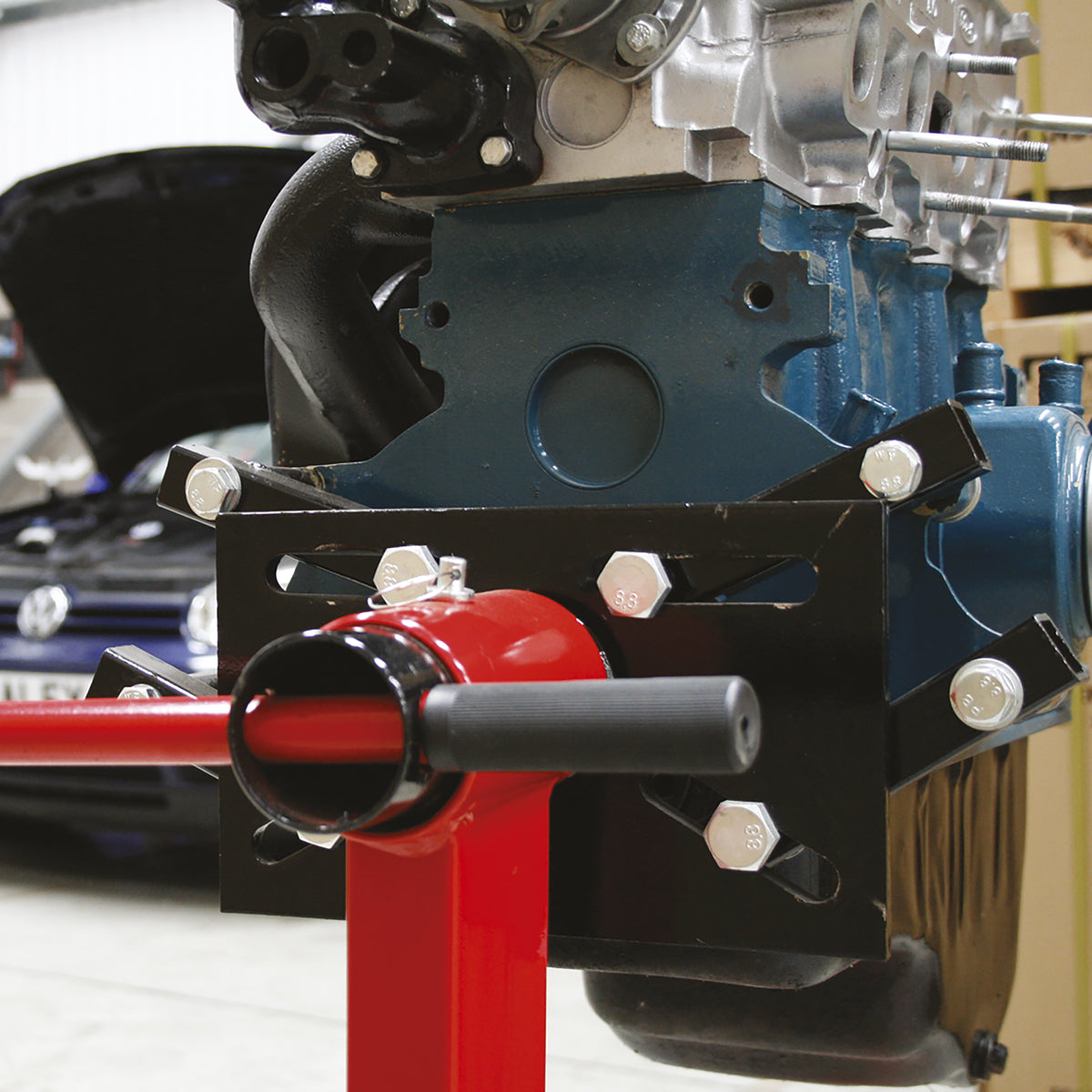 Sealey Engine Stand With Fully Adjustable Mounting Arms 450kg - Red ES450