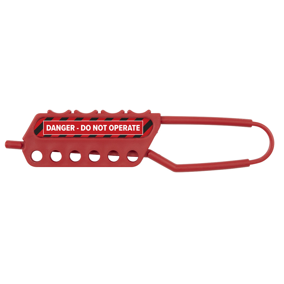 Sealey Insulation Safety Lockout Hasp Red 30mm Jaw Up To 6mm Shackles EV13