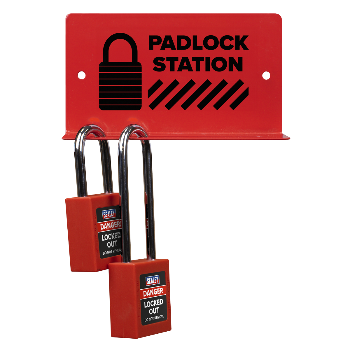 Sealey Padlock Station 140 x 40 x 80mm Up To 6 Safety Lockout Padlocks EV14