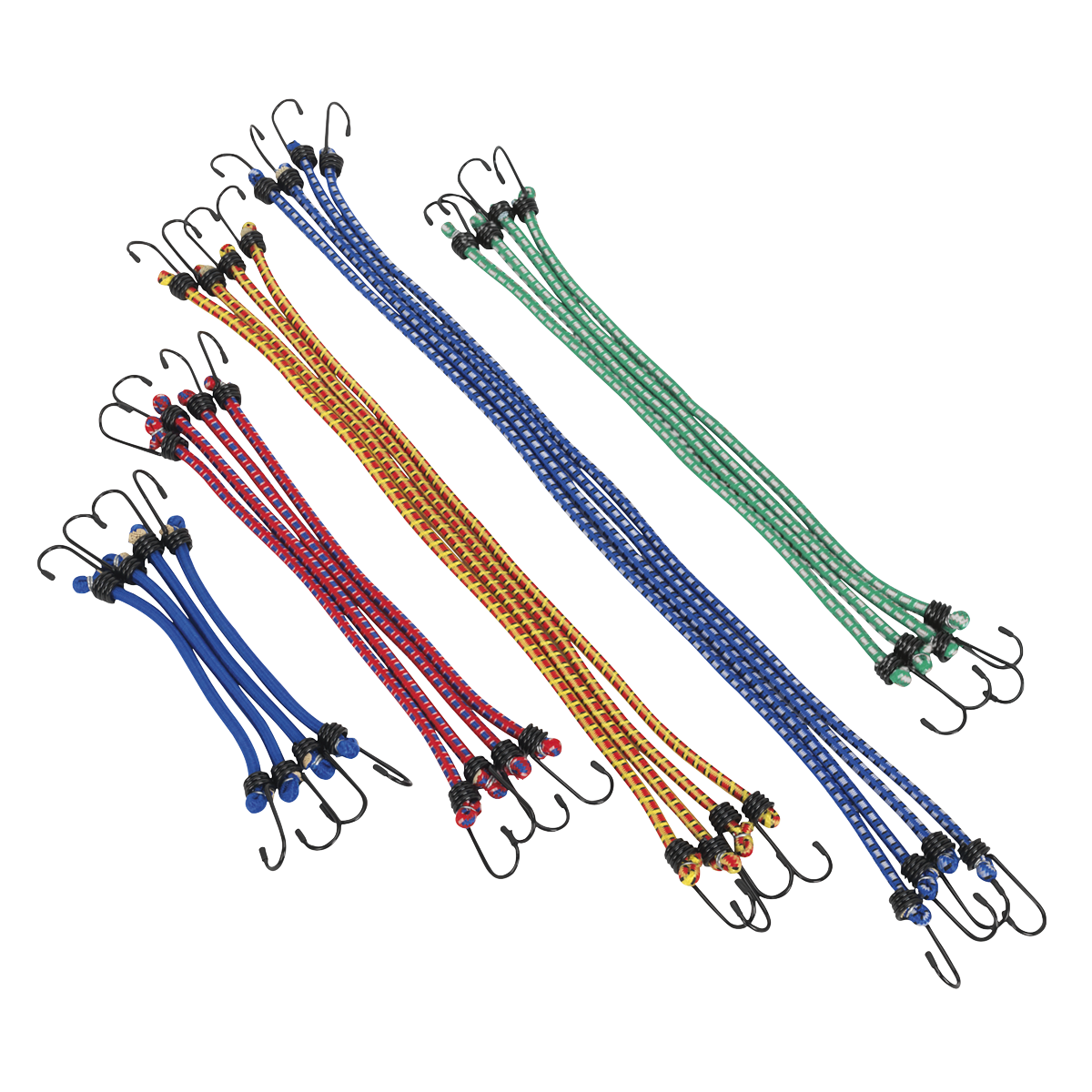 Sealey Elastic Cord Set For Workshop Garage Car Trailer Caravan 20 Pieces BCS20