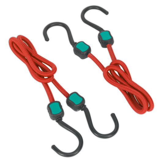 Sealey 760mm Bungee Cord Set With Heavy Duty Polypropylene Braid 2 Pieces BCS22
