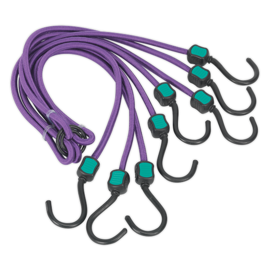 Sealey 1000mm Octopus Bungee Cord With Eight Nylon Coated Steel Hooks BCS23
